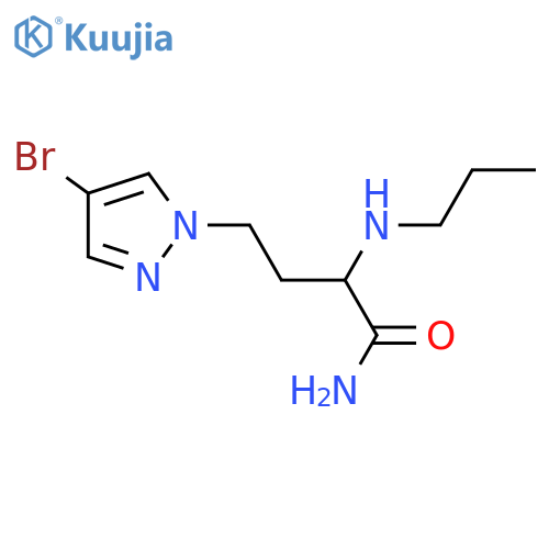 4-(4-bromo-1H-pyrazol-1-yl)-2-(propylamino)butanamide structure