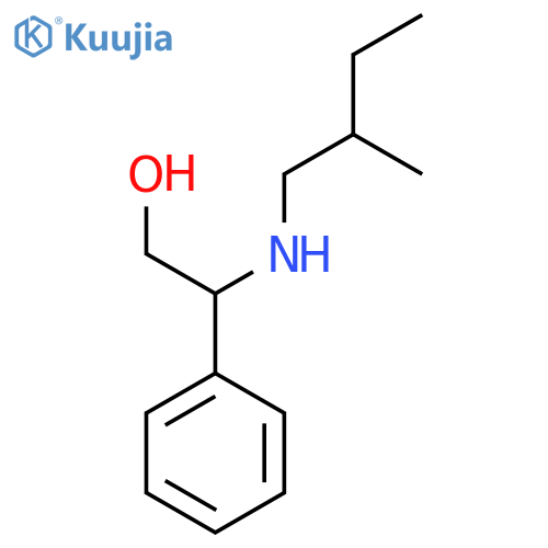 2-(2-methylbutyl)amino-2-phenylethan-1-ol structure