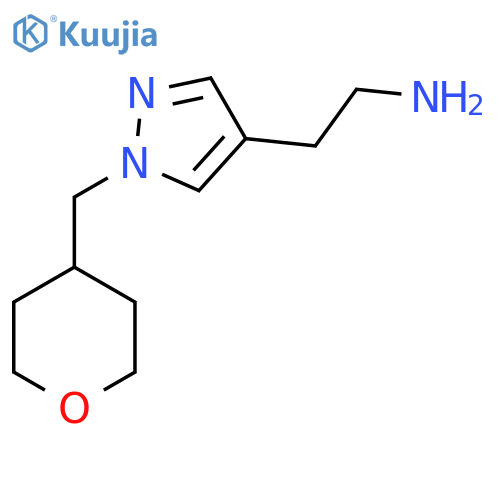 2-{1-[(Oxan-4-yl)methyl]-1H-pyrazol-4-yl}ethan-1-amine structure