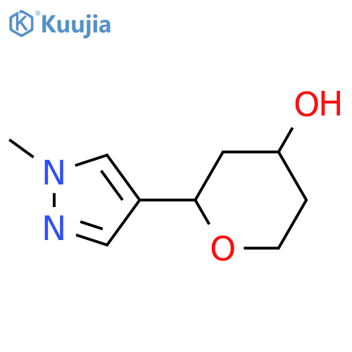 2-(1-methyl-1H-pyrazol-4-yl)oxan-4-ol, Mixture of diastereomers structure