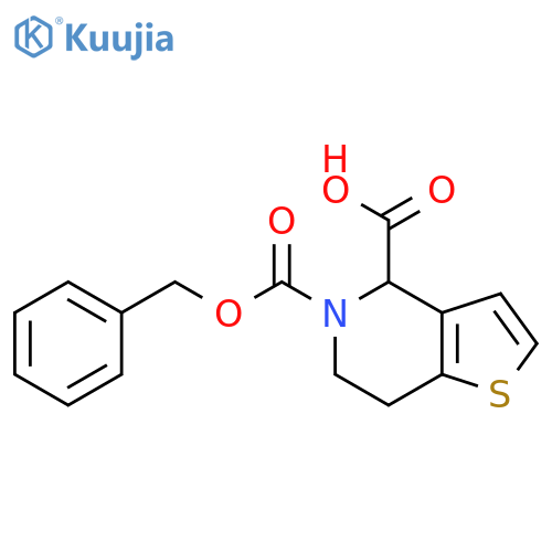 5-(benzyloxy)carbonyl-4H,5H,6H,7H-thieno3,2-cpyridine-4-carboxylic acid structure