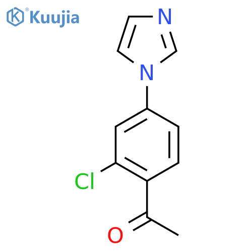 1-2-chloro-4-(1H-imidazol-1-yl)phenylethan-1-one structure