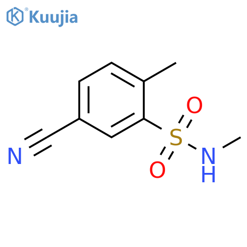 5-cyano-N,2-dimethylbenzene-1-sulfonamide structure