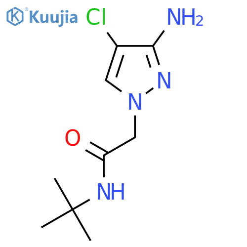 2-(3-amino-4-chloro-1H-pyrazol-1-yl)-N-tert-butylacetamide structure