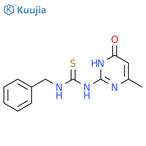 Thiourea,N-(1,4-dihydro-6-methyl-4-oxo-2-pyrimidinyl)-N'-(phenylmethyl)- structure