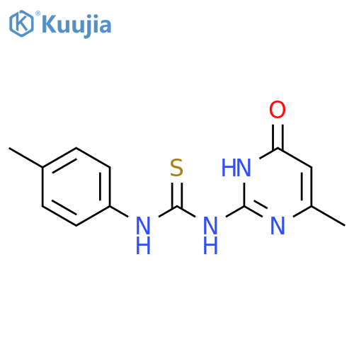 Thiourea,N-(1,4-dihydro-6-methyl-4-oxo-2-pyrimidinyl)-N'-(4-methylphenyl)- structure