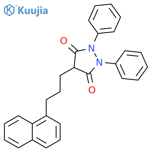 3,5-Pyrazolidinedione, 4-[3-(1-naphthalenyl)propyl]-1,2-diphenyl- structure