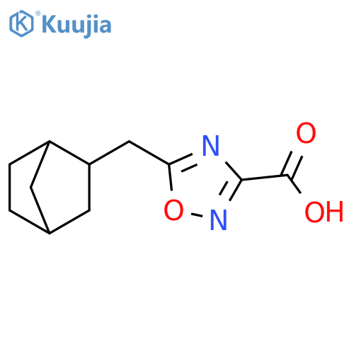 5-({bicyclo2.2.1heptan-2-yl}methyl)-1,2,4-oxadiazole-3-carboxylic acid structure