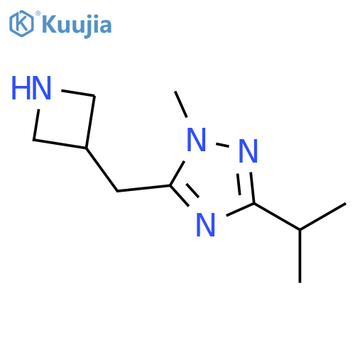 5-(azetidin-3-yl)methyl-1-methyl-3-(propan-2-yl)-1H-1,2,4-triazole structure