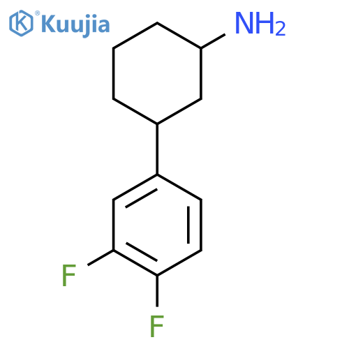 3-(3,4-Difluorophenyl)cyclohexan-1-amine structure