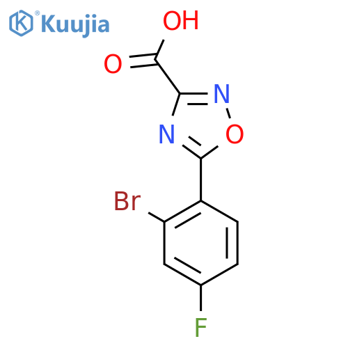 5-(2-bromo-4-fluorophenyl)-1,2,4-oxadiazole-3-carboxylic acid structure