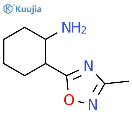 2-(3-methyl-1,2,4-oxadiazol-5-yl)cyclohexan-1-amine structure