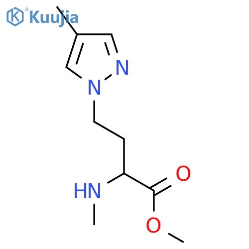 methyl 4-(4-methyl-1H-pyrazol-1-yl)-2-(methylamino)butanoate structure