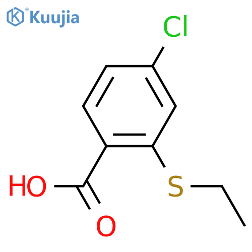 4-chloro-2-(ethylsulfanyl)benzoic acid structure
