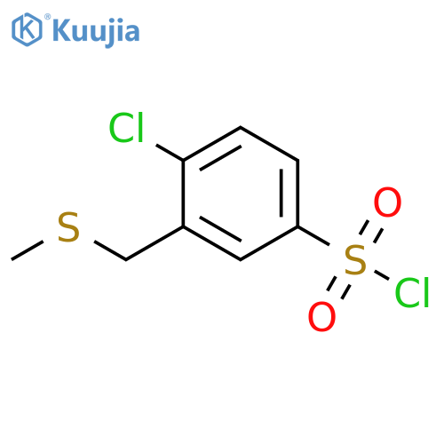 4-CHLORO-3-(METHYLSULFANYL)METHYLBENZENE-1-SULFONYL CHLORIDE structure