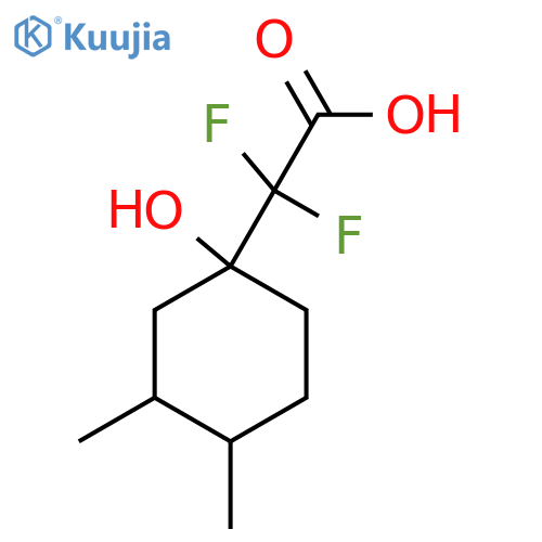 2,2-difluoro-2-(1-hydroxy-3,4-dimethylcyclohexyl)acetic acid structure