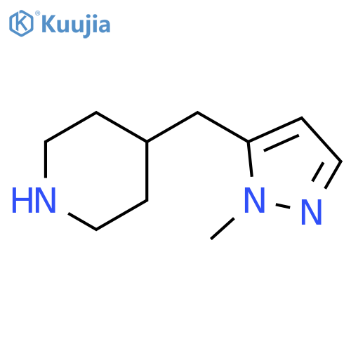 4-[(2-methylpyrazol-3-yl)methyl]piperidine structure