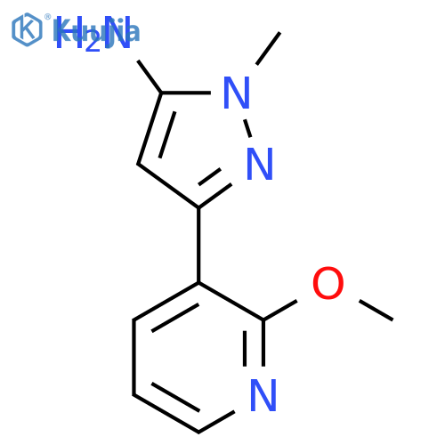 3-(2-methoxypyridin-3-yl)-1-methyl-1H-pyrazol-5-amine structure