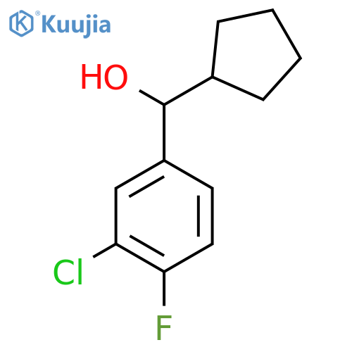 Cyclopentyl (3-chloro-4-fluorophenyl)methanol structure