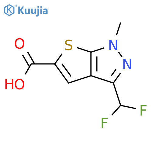 3-(difluoromethyl)-1-methyl-1H-thieno2,3-cpyrazole-5-carboxylic acid structure