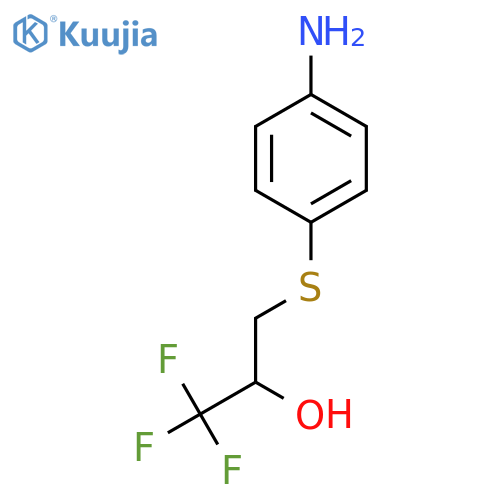 3-[(4-Aminophenyl)sulfanyl]-1,1,1-trifluoropropan-2-ol structure