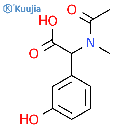 2-(3-hydroxyphenyl)-2-(N-methylacetamido)acetic acid structure
