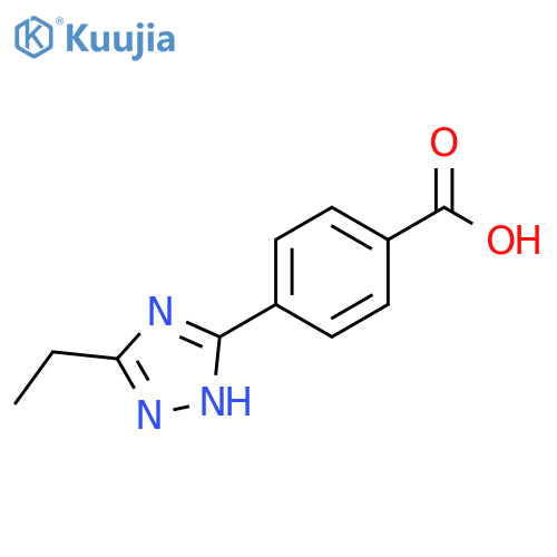 4-(5-ethyl-1H-1,2,4-triazol-3-yl)benzoic acid structure