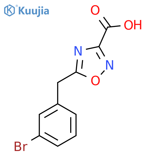 5-(3-bromophenyl)methyl-1,2,4-oxadiazole-3-carboxylic acid structure