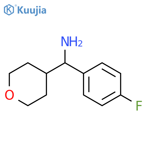 1-(4-fluorophenyl)-1-(oxan-4-yl)methanamine structure