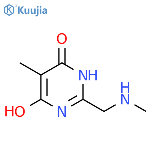 6-hydroxy-5-methyl-2-(methylamino)methyl-3,4-dihydropyrimidin-4-one structure