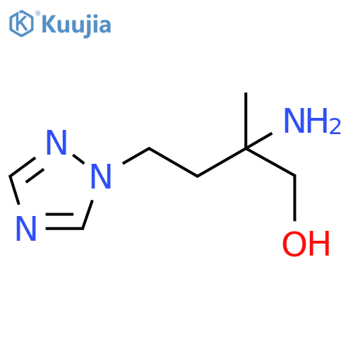 2-amino-2-methyl-4-(1H-1,2,4-triazol-1-yl)butan-1-ol structure