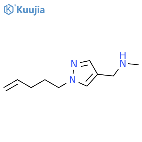 methyl({[1-(pent-4-en-1-yl)-1H-pyrazol-4-yl]methyl})amine structure