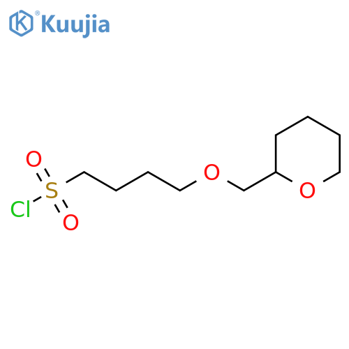 4-(oxan-2-yl)methoxybutane-1-sulfonyl chloride structure