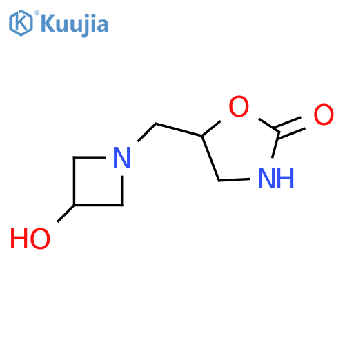 5-[(3-hydroxyazetidin-1-yl)methyl]-1,3-oxazolidin-2-one structure