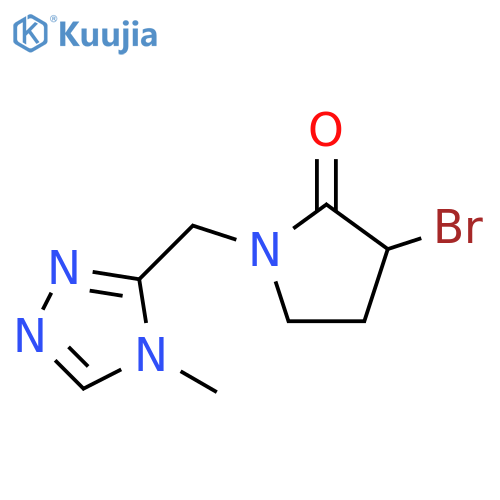 3-Bromo-1-[(4-methyl-4H-1,2,4-triazol-3-yl)methyl]-2-pyrrolidinone structure