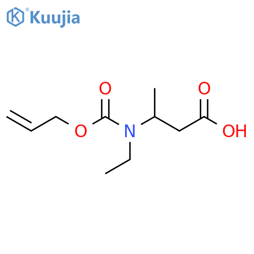 3-{ethyl(prop-2-en-1-yloxy)carbonylamino}butanoic acid structure