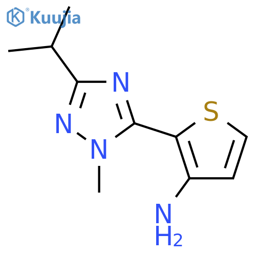 2-1-methyl-3-(propan-2-yl)-1H-1,2,4-triazol-5-ylthiophen-3-amine structure