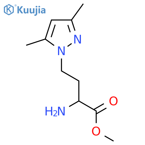 methyl 2-amino-4-(3,5-dimethyl-1H-pyrazol-1-yl)butanoate structure
