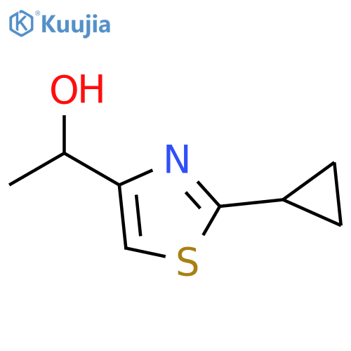 1-(2-cyclopropyl-1,3-thiazol-4-yl)ethan-1-ol structure