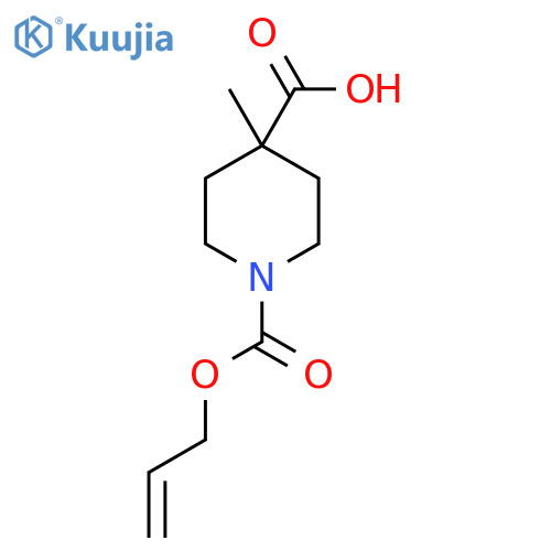 4-methyl-1-(prop-2-en-1-yloxy)carbonylpiperidine-4-carboxylic acid structure