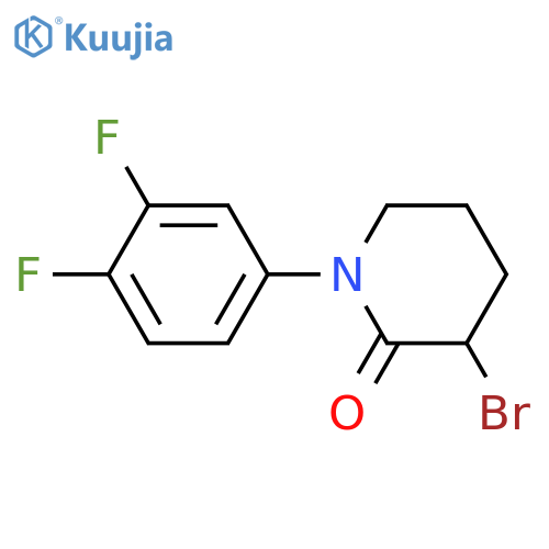 3-BROMO-1-(3,4-DIFLUOROPHENYL)PIPERIDIN-2-ONE structure