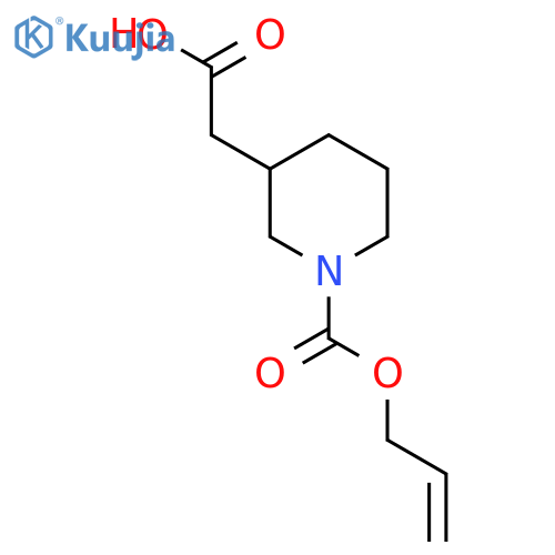 2-{1-(prop-2-en-1-yloxy)carbonylpiperidin-3-yl}acetic acid structure