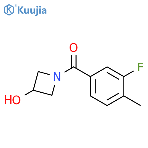 (3-fluoro-4-methylphenyl)(3-hydroxyazetidin-1-yl)methanone structure