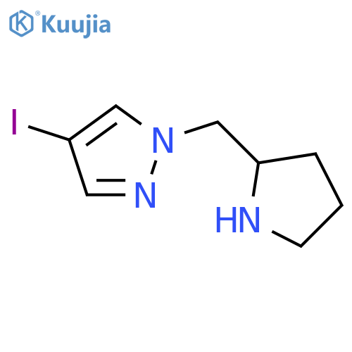 4-iodo-1-(pyrrolidin-2-ylmethyl)-1H-pyrazole structure