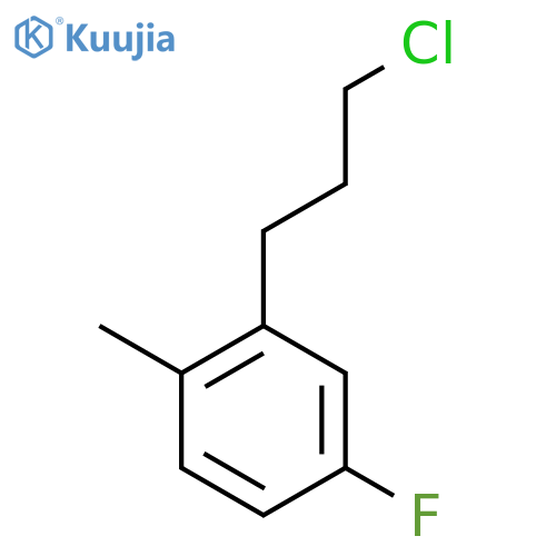 2-(3-Chloropropyl)-4-fluorotoluene structure