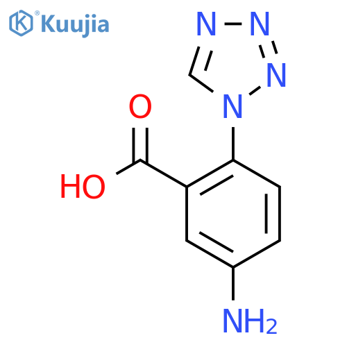 5-amino-2-(1H-tetrazol-1-yl)benzoic acid structure