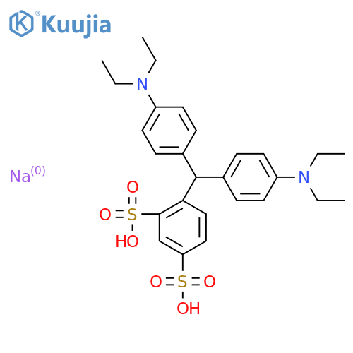 4-bis4-(diethylamino)phenylmethyl-1,3-Benzenedisulfonic acid disodium salt structure