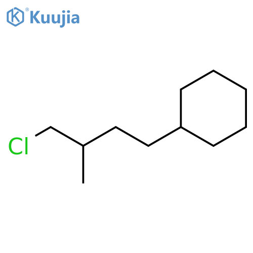 (4-Chloro-3-methylbutyl)cyclohexane structure