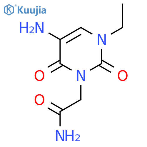 2-(5-amino-3-ethyl-2,6-dioxo-1,2,3,6-tetrahydropyrimidin-1-yl)acetamide structure
