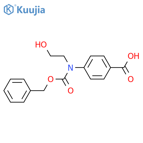 4-{(benzyloxy)carbonyl(2-hydroxyethyl)amino}benzoic acid structure